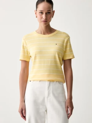Tommy Hilfiger T-shirt damski bawełniany żółty