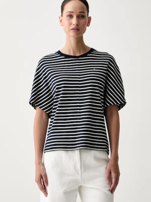 Tommy Hilfiger T-shirt damski bawełniany granatowy