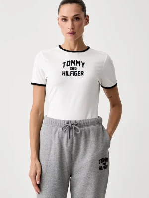 Tommy Hilfiger T-shirt damski bawełniany z elastanem biały