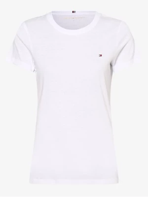 Tommy Hilfiger T-shirt damski Kobiety Bawełna biały jednolity,