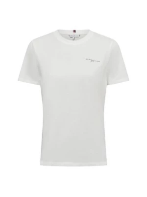 Tommy Hilfiger T-shirt damski Kobiety Bawełna niebieski jednolity,