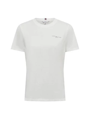 Tommy Hilfiger T-shirt damski Kobiety Bawełna niebieski jednolity,