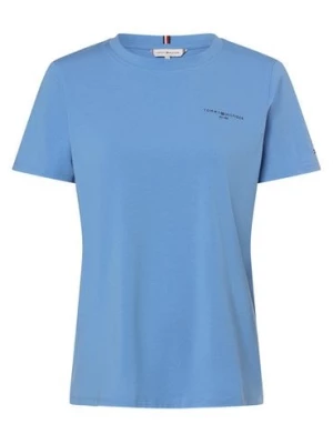 Tommy Hilfiger T-shirt damski Kobiety Bawełna niebieski|niebieski jednolity,