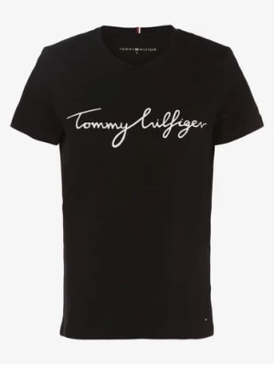Tommy Hilfiger T-shirt damski Kobiety Dżersej czarny nadruk,