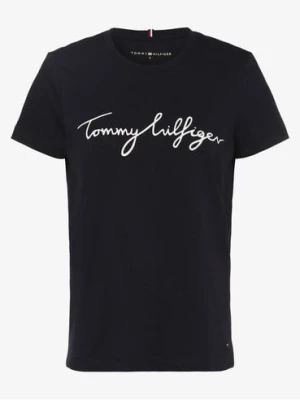 Tommy Hilfiger T-shirt damski Kobiety Dżersej niebieski nadruk,