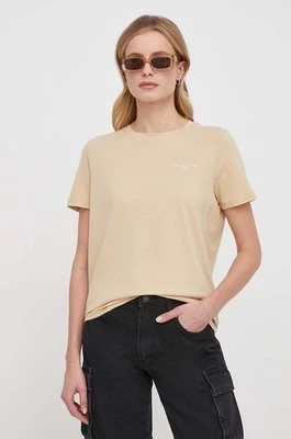 Tommy Hilfiger t-shirt damski kolor beżowy