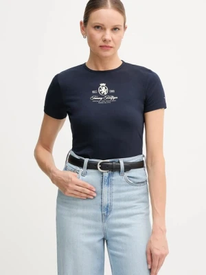 Tommy Hilfiger t-shirt damski kolor granatowy WW0WW47316