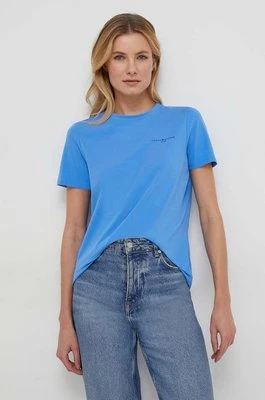 Tommy Hilfiger t-shirt damski kolor niebieski WW0WW37877