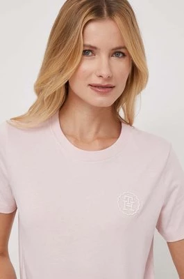 Tommy Hilfiger t-shirt damski kolor różowy WW0WW40273