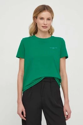 Tommy Hilfiger t-shirt damski kolor zielony WW0WW37877