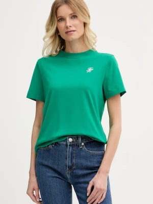 Tommy Hilfiger T-shirt damski z bawełną zielony