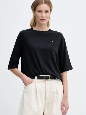 Tommy Hilfiger T-shirt damski z bawełną czarny