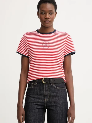 Tommy Hilfiger T-shirt damski z lyocellem czerwony