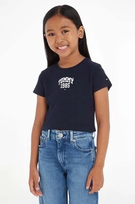 Tommy Hilfiger t-shirt dziecięcy kolor granatowy