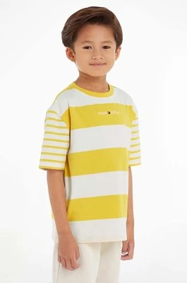 Tommy Hilfiger t-shirt dziecięcy kolor żółty wzorzysty