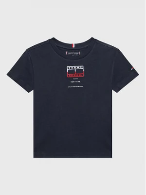 Tommy Hilfiger T-Shirt Embroidered KB0KB07598 Granatowy Regular Fit