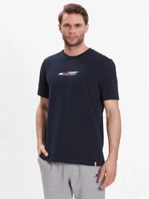 Tommy Hilfiger T-Shirt Essential Big Logo MW0MW30437 Granatowy Regular Fit