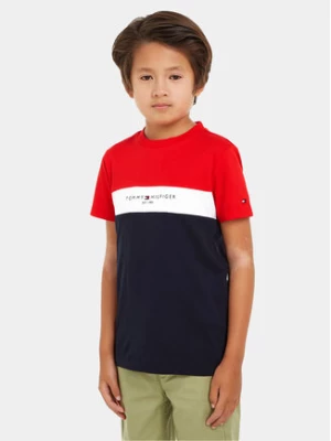 Tommy Hilfiger T-Shirt Essential Colorblock KB0KB08808 Granatowy Regular Fit