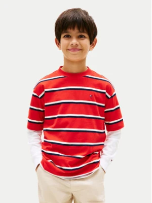 Tommy Hilfiger T-Shirt Essential Flag KB0KB09646 Czerwony Regular Fit