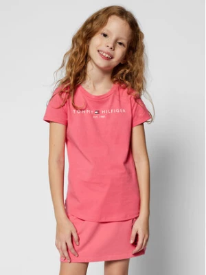 Tommy Hilfiger T-Shirt Essential Tee KG0KG05242 D Różowy Regular Fit