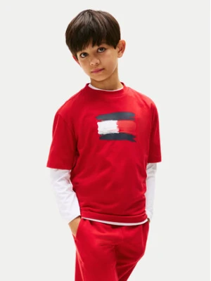 Tommy Hilfiger T-Shirt Flag Archive KB0KB10111 Czerwony Regular Fit