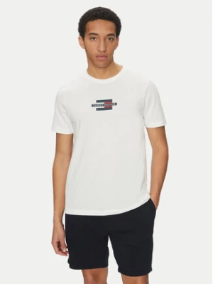 Tommy Hilfiger T-Shirt Flag Box MW0MW38636 Biały Regular Fit