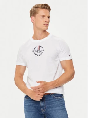 Tommy Hilfiger T-Shirt Global Stripe MW0MW34388 Biały Regular Fit