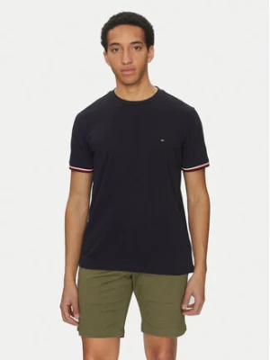 Tommy Hilfiger T-Shirt Global Stripe MW0MW38630 Granatowy Regular Fit