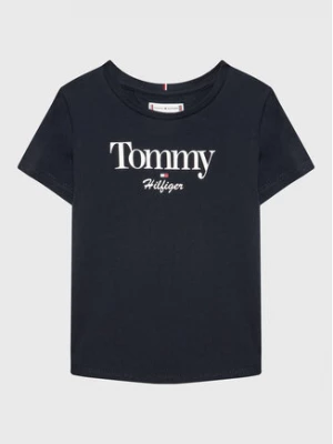Tommy Hilfiger T-Shirt Graphic Glitter KG0KG06821 D Granatowy Regular Fit