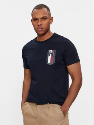 Tommy Hilfiger T-Shirt H Emblem Tee MW0MW33687 Granatowy Slim Fit