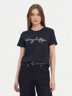 Tommy Hilfiger T-Shirt Heritage Graphic Tee WW0WW24967 Granatowy Regular Fit