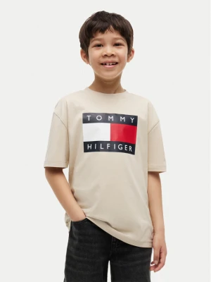Tommy Hilfiger T-Shirt Heritage KB0KB10340 Beżowy Regular Fit
