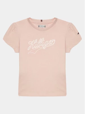 Tommy Hilfiger T-Shirt Hilfiger Script Tee S/S KG0KG07714 Różowy Regular Fit
