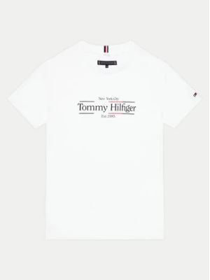 Tommy Hilfiger T-Shirt Icon Print KB0KB09158 Biały Regular Fit