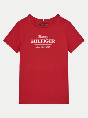 Tommy Hilfiger T-Shirt KB0KB09356 S Czerwony Regular Fit