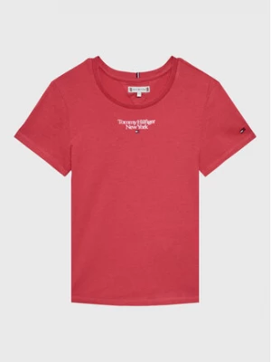 Tommy Hilfiger T-Shirt KG0KG07083 M Różowy Regular Fit