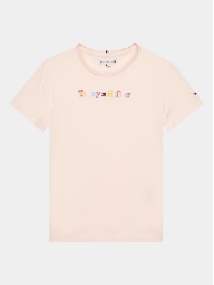 Tommy Hilfiger T-Shirt KG0KG07263 D Różowy Regular Fit