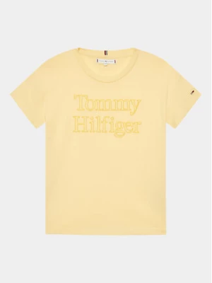 Tommy Hilfiger T-Shirt KG0KG07264 D Żółty Regular Fit