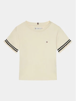 Tommy Hilfiger T-Shirt KG0KG07743 D Beżowy Slim Fit