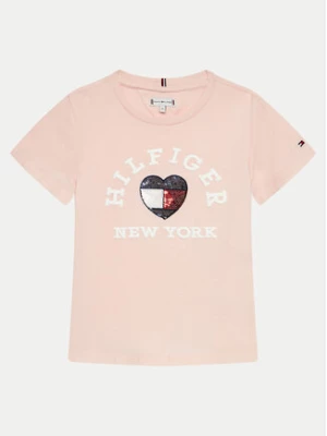 Tommy Hilfiger T-Shirt KG0KG07857 M Różowy Regular Fit