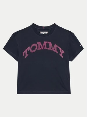 Tommy Hilfiger T-Shirt KG0KG08357 D Granatowy Regular Fit