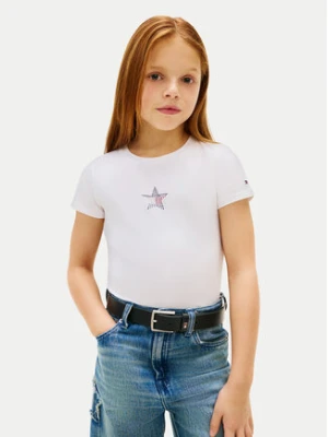 Tommy Hilfiger T-Shirt KG0KG09097 Biały Extra Slim Fit