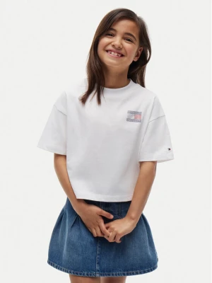 Tommy Hilfiger T-Shirt KG0KG09465 Biały Regular Fit