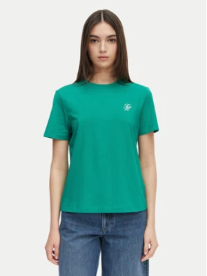 Tommy Hilfiger T-Shirt Logo Embroidery WW0WW48699 Zielony Regular Fit