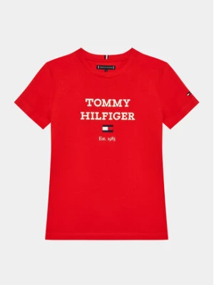 Tommy Hilfiger T-Shirt Logo KB0KB08671 D Czerwony Regular Fit