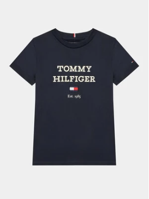 Tommy Hilfiger T-Shirt Logo KB0KB08671 D Granatowy Regular Fit
