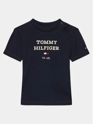 Tommy Hilfiger T-Shirt Logo KN0KN01761 Granatowy Regular Fit