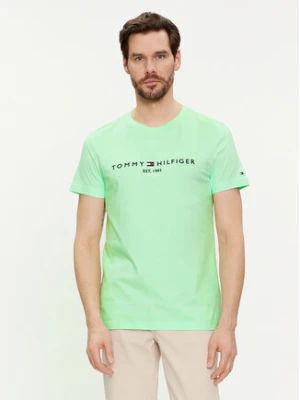 Tommy Hilfiger T-Shirt Logo MW0MW11797 Zielony Slim Fit