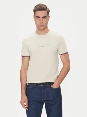 Tommy Hilfiger T-Shirt Logo MW0MW32584 Beżowy Regular Fit