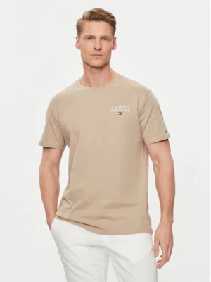 Tommy Hilfiger T-Shirt Logo UM0UM02916 Beżowy Regular Fit